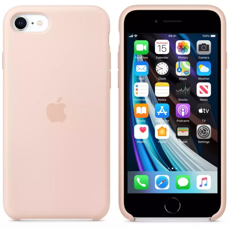 Etui silikonowe Apple iPhone SE - różowy piasek