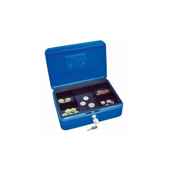 Kasetka na pieniądze Wedo 145 303X Stal Niebieska Zamek na klucz 250x180x90mm