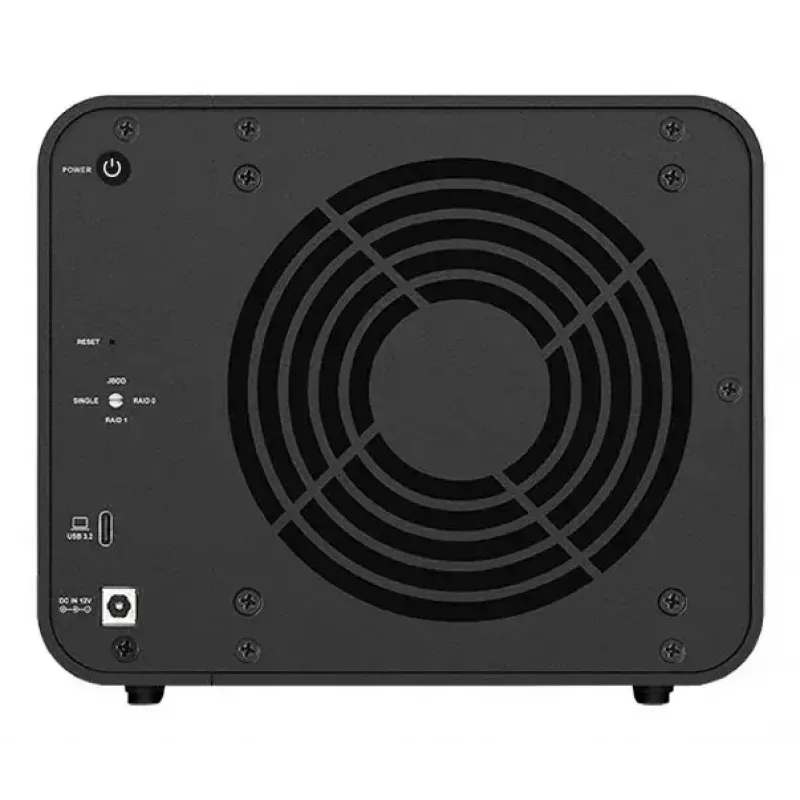 TerraMaster D8 HYBRID macierz dyskowa Biurko Czarna 4-zatokowa HDD SSD
