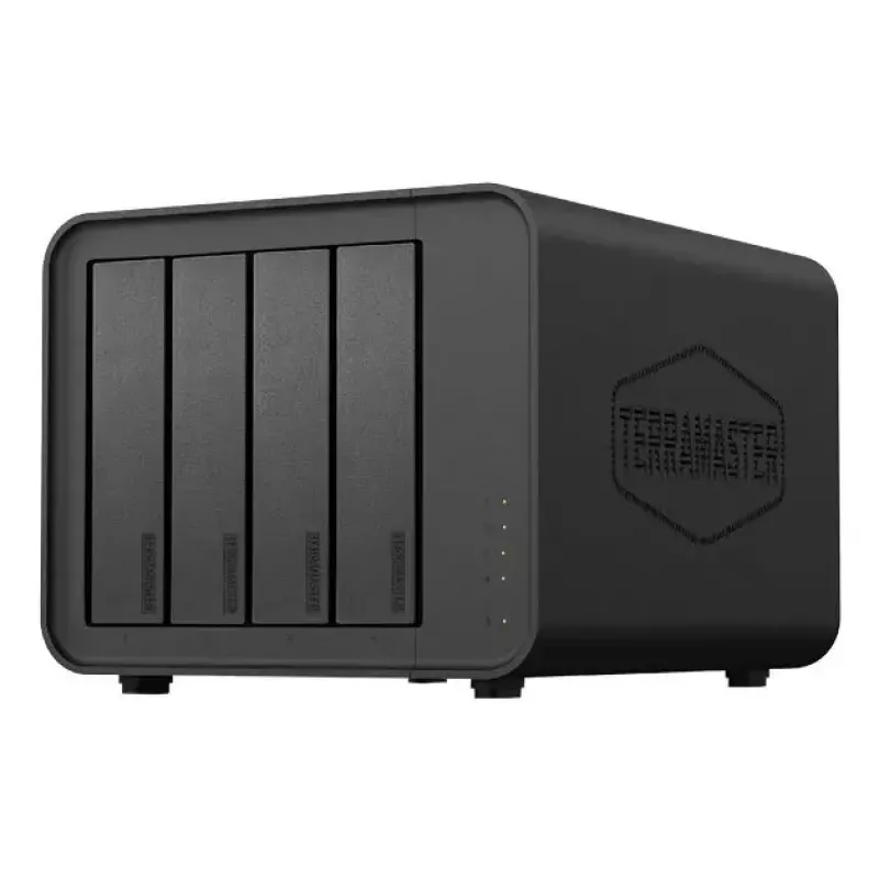 TerraMaster D8 HYBRID macierz dyskowa Biurko Czarna 4-zatokowa HDD SSD