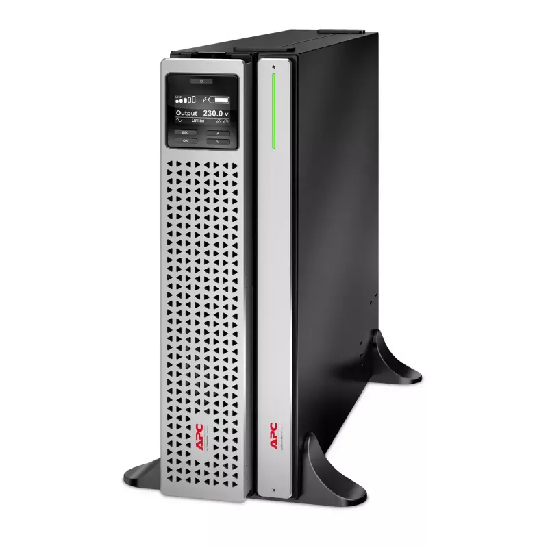 APC Smart-UPS On-Line, 1500VA, Rackmount 2U, 230V, 8x gniazd C13 IEC, karta sieciowa, z zestawem szyn, używany bez zewnętrznego akumulatora litowo-jonowego