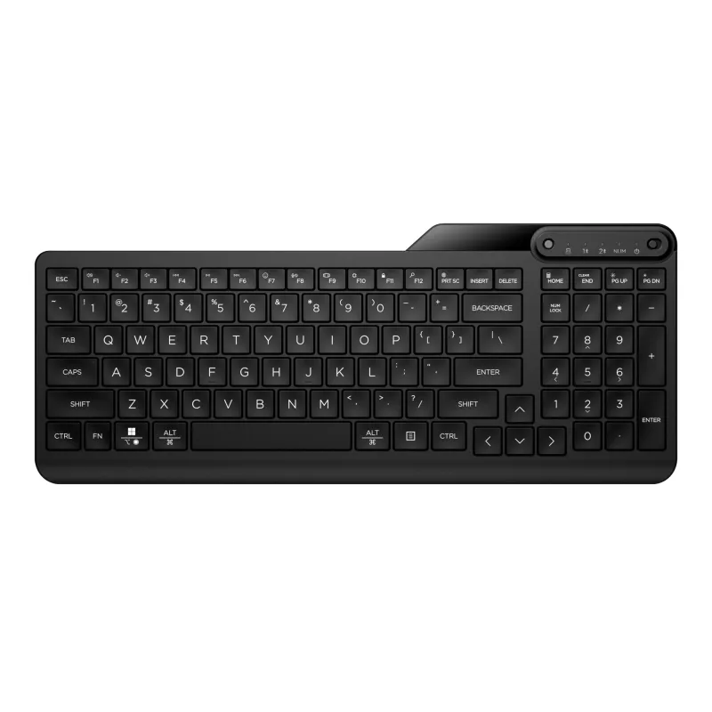 Bezprzewodowa klawiatura pełnowymiarowa HP 475 — dwutrybowa RF Wireless + Bluetooth, membranowa, czarna
