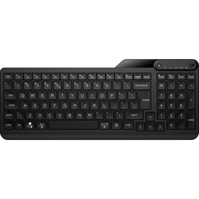 Bezprzewodowa klawiatura pełnowymiarowa HP 475 — dwutrybowa RF Wireless + Bluetooth, membranowa, czarna