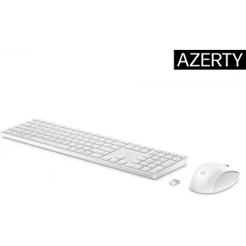 Zestaw klawiatury i myszy bezprzewodowej HP 650 pełnowymiarowa membranowa biała