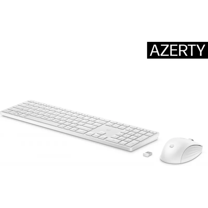 Zestaw klawiatury i myszy bezprzewodowej HP 650 pełnowymiarowa membranowa biała