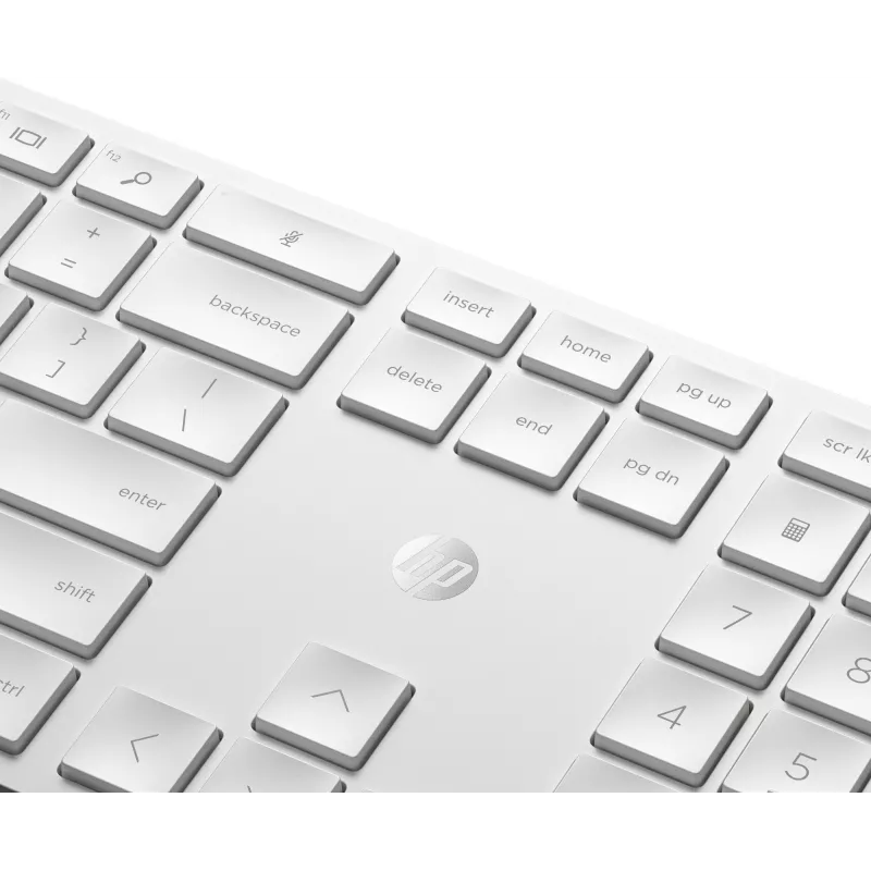 Zestaw klawiatury i myszy bezprzewodowej HP 650 pełnowymiarowa membranowa biała