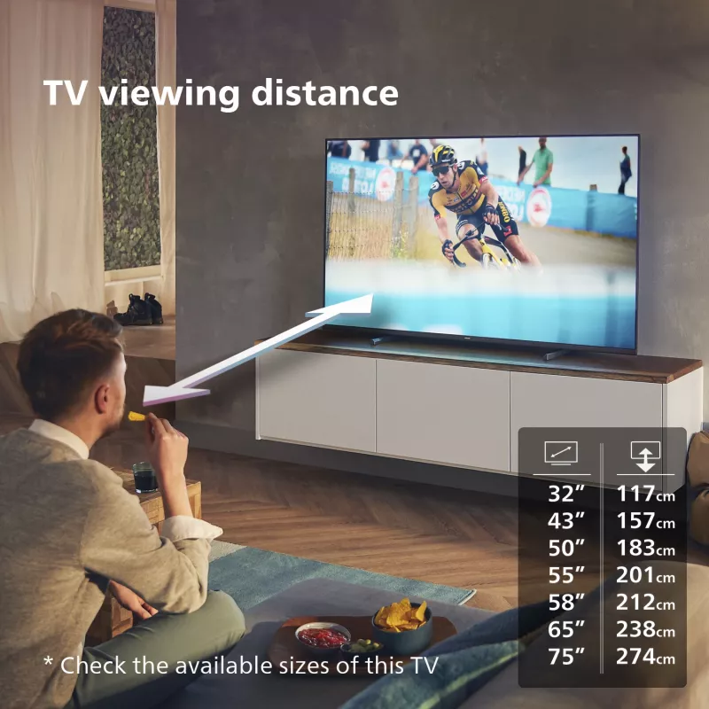 Philips 7600 series 75PUS7608/12 TV 190.5 cm (75 cali) 4K Ultra HD Smart TV Wi-Fi Antracyt, Szary