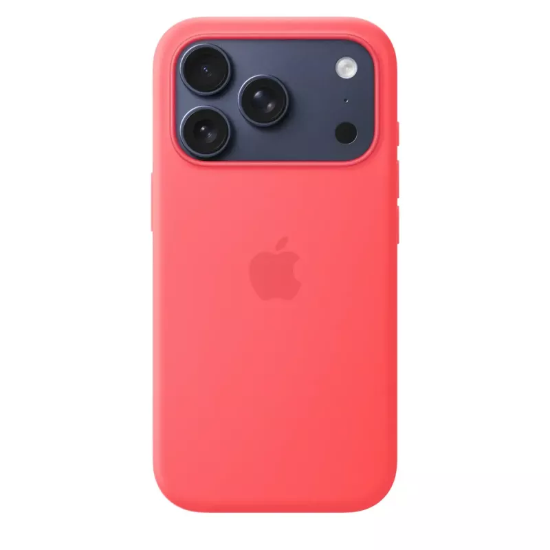 Silicone Case with MagSafe dla Apple iPhone 17 Pro — Bright Guava (czerwony) — Etui, pasuje do 16 cm (6,3 cala)