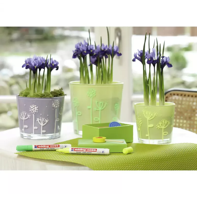 Chalk Marker Edding 4095 biały 10 szt.