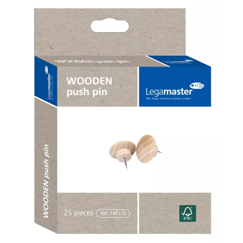 Pinezki Legamaster WOODEN 25 szt.