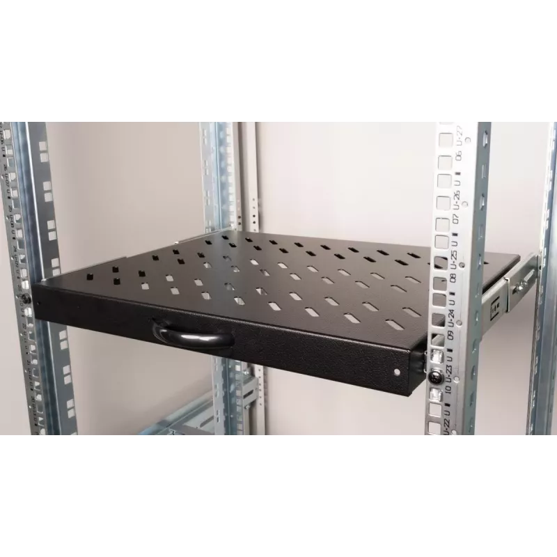 Equip Półka przesuwna 19', 1U, 600MM, Czarny