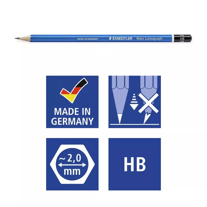 Ołówki Staedtler Mars Lumograph 100 12 szt.