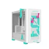 Obudowa PC ASUS A23 Hatsune Miku Edition — micro ATX / Mini-ITX, obsługa wentylatorów 120/140 mm, wnęki na dyski 2,5 cala i 3,5 cala, turkusowo/biała