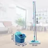 Zestaw do mycia podłóg Leifheit PowerClean M 1055510 ze ściereczką z mikrofibry i regulowanym uchwytem