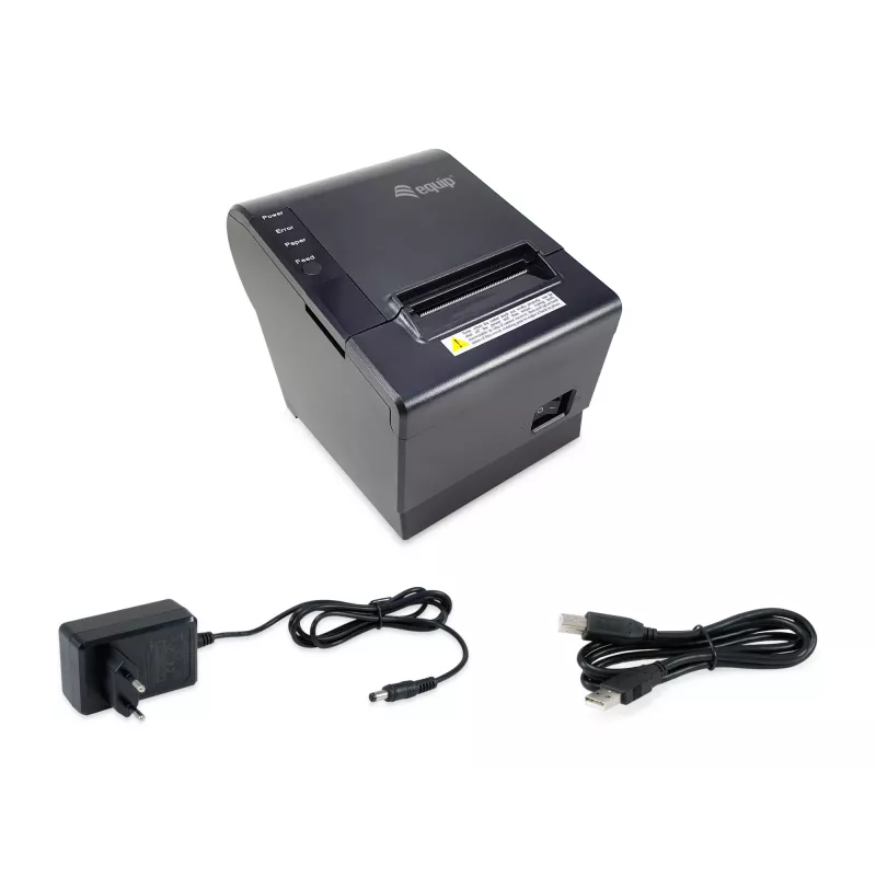 Equip 58mm termiczna drukarka paragonowa POS z automatycznym obcinaczem, USB/Ethernet/połączenie z szufladą kasową