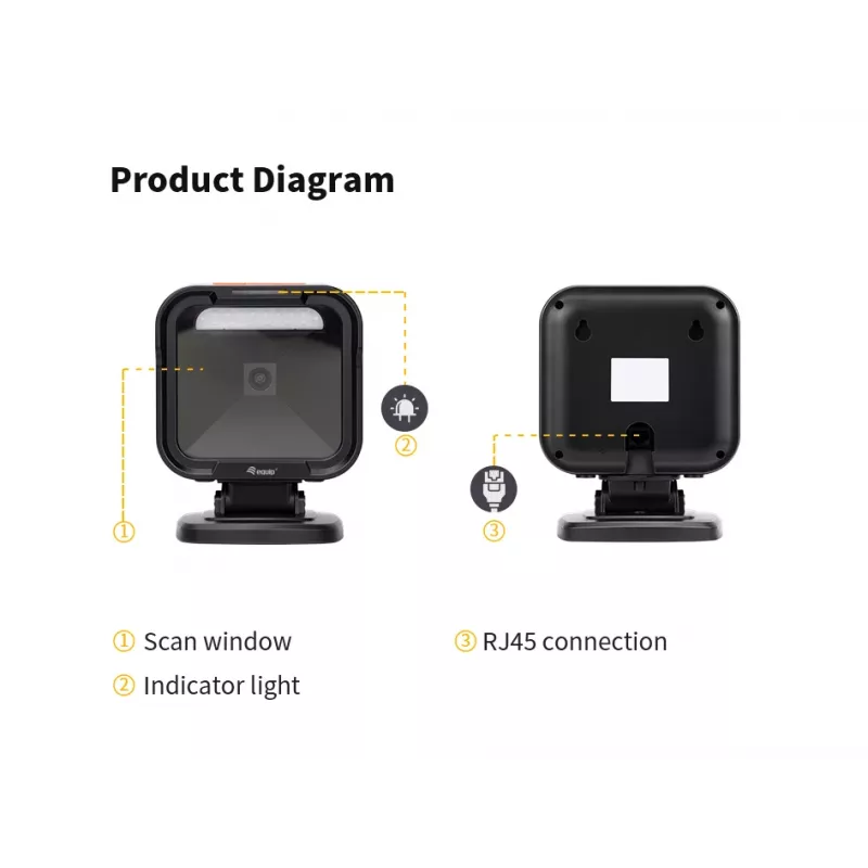 Stacjonarny czytnik kodów kreskowych Equip USB 2D omnidirectional desktop scanner 1MP