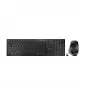 CHERRY DW 9500 cienki klawiatura Mysz w zestawie Uniwersalny RF Wireless + Bluetooth AZERTY Belgian Czarny, Szary