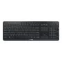 Klawiatura Cherry Stream ultimate — Pełnowymiarowa USB, RF Wireless i Bluetooth, QWERTY angielska, podświetlenie LED, czarna