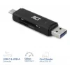 Czytnik kart ACT USB-C/USB-A 3.0 Czarny