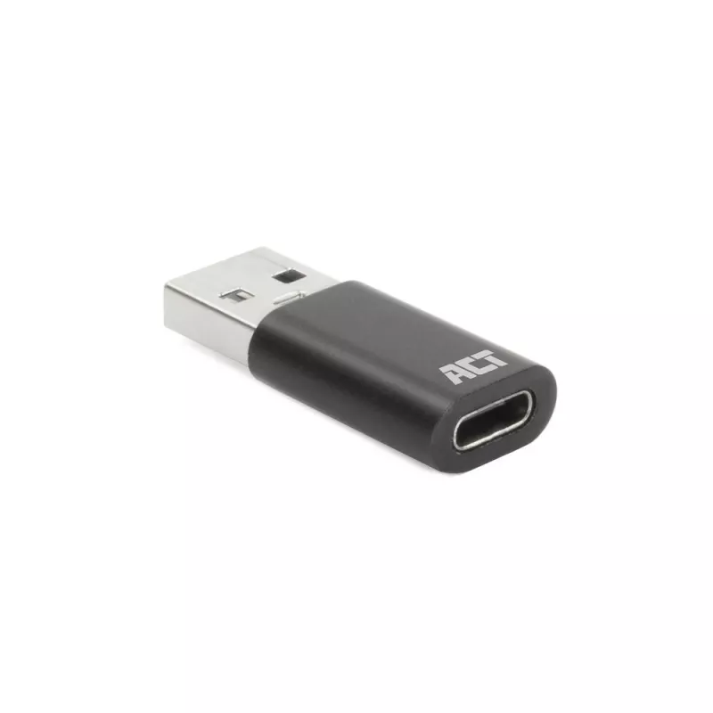 Adapter USB-A męski na USB-C żeński ACT AC7376 czarny