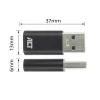 Adapter USB-A męski na USB-C żeński ACT AC7376 czarny