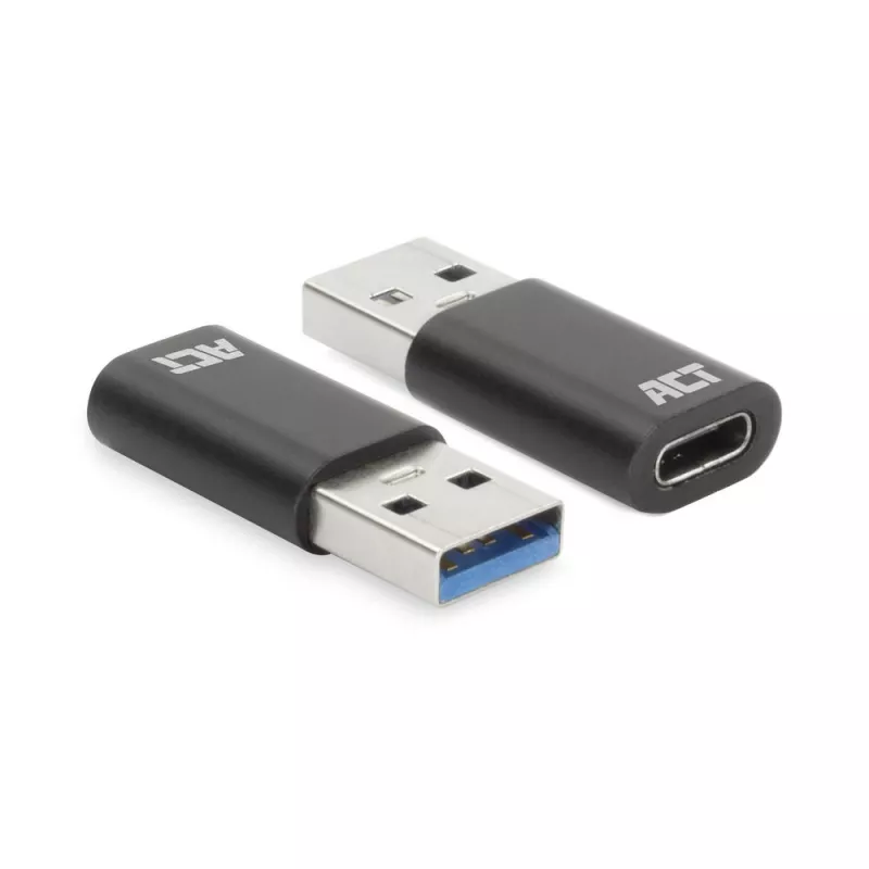 Adapter USB-A męski na USB-C żeński ACT AC7376 czarny