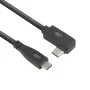 ACT USB 3.0 10Gbps 60W USB Type-C (prosty) do USB Type-C (kątowy lewy/prawy) Kabel, 0,5 metra