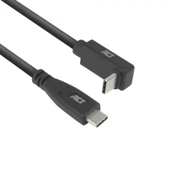 ACT USB 3.0 10 Gb/s 60 W USB Type-C (prosty) do USB Type-C (kątowy góra/dół) kabel, 2 metry