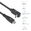ACT USB 3.0 10 Gb/s 60 W USB Type-C (prosty) do USB Type-C (kątowy góra/dół) kabel, 2 metry