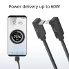 ACT USB 3.0 10Gbps 60W USB Type-C (kąt góra/dół) do USB Type-C (kąt góra/dół), kabel, 0,5 metra