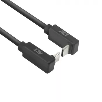 ACT USB 3.0 10Gbps 60W USB Type-C (kątowe w górę/w dół) do USB Type-C (kątowe w górę/w dół), kabel, 2 metry