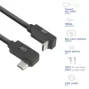 Kabel ACT USB 3.0 10 Gb/s 60 W USB Type-C (lewo/prawo kątowy) do USB Type-C (góra/dół kątowy), 1 m