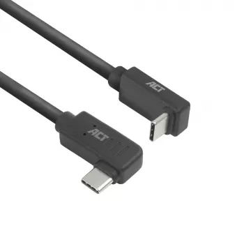 Kabel ACT USB 3.0 10 Gb/s 60 W USB Type-C (kątowe złącze lewe/prawe) do USB Type-C (kątowe złącze górne/dolne), 2 metry