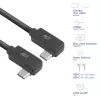ACT USB 3.0 10 Gb/s 60 W Kabel USB Type-C® (kątowy lewy/prawy) na USB Type-C® (kątowy lewy/prawy), 2 metry