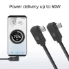 ACT USB 3.0 10 Gb/s 60 W Kabel USB Type-C® (kątowy lewy/prawy) na USB Type-C® (kątowy lewy/prawy), 2 metry