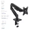 Ramię monitora ACT dla ekranów 35 cali, sprężyna gazowa, pojedynczy monitor, zacisk/przelotka, do 9 kg, VESA 75x75–100x100, pochylenie ±45°, czarny