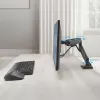 Ramię monitora ACT dla ekranów 35 cali, sprężyna gazowa, pojedynczy monitor, zacisk/przelotka, do 9 kg, VESA 75x75–100x100, pochylenie ±45°, czarny