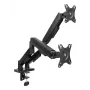 ACT Ramię do monitora 35 cali, sprężyna gazowa, 2 monitory, Essentials, Zacisk/Przelotka, 18 kg, 43,2 cm (17 cali), 88,9 cm (35 cali), 100 x 100 mm, Czarny
