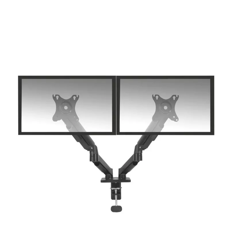 ACT Ramię do monitora 35 cali, sprężyna gazowa, 2 monitory, Essentials, Zacisk/Przelotka, 18 kg, 43,2 cm (17 cali), 88,9 cm (35 cali), 100 x 100 mm, Czarny