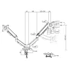 ACT Ramię do monitora 35 cali, sprężyna gazowa, 2 monitory, Essentials, Zacisk/Przelotka, 18 kg, 43,2 cm (17 cali), 88,9 cm (35 cali), 100 x 100 mm, Czarny