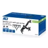 ACT Ramię do monitora 35 cali, sprężyna gazowa, 2 monitory, Essentials, Zacisk/Przelotka, 18 kg, 43,2 cm (17 cali), 88,9 cm (35 cali), 100 x 100 mm, Czarny