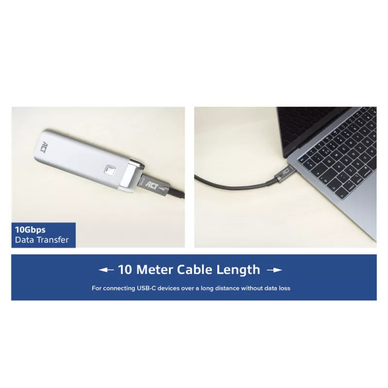 ACT USB-C 3.2 Gen2 Active Optical kabel (AOC) kabel połączeniowy, 3 m