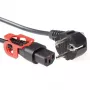 ACT Powercord CEE 7/7 wtyk męski (kątowy) - C13 IEC Lock+ czarny 2 m, EL332S