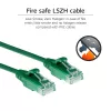 ACT zielony 2 metry LSZH U/UTP CAT6 patchcord slimline do centrów danych z wtykami RJ45 bez zaczepów