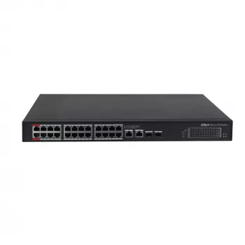 Dahua Technology Przełącznik sieciowy PoE 24-porty 1000M/ PFS3228-24GT-360-V2 DAHUA Niezarządzalny L2 Gigabit Ethernet (10/100/1000) Power over Ethernet (PoE) Czarny