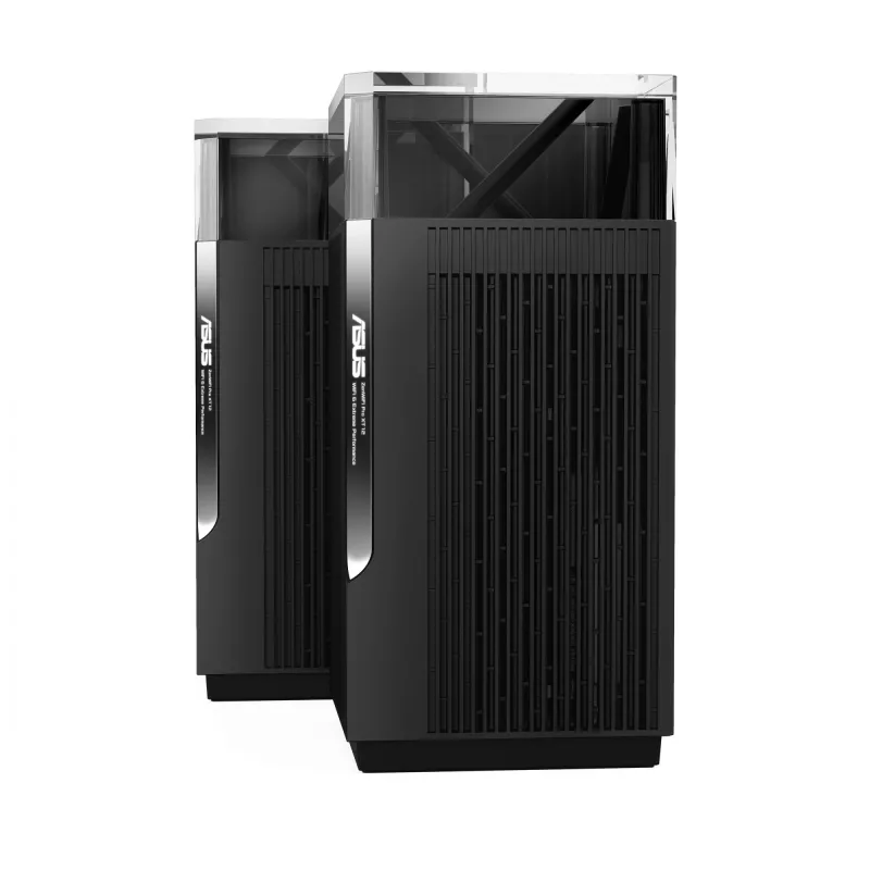 ASUS ZenWiFi Pro XT12(2-PK) Trójpasmowy (2.4 GHz / 5 GHz / 5 GHz) Wi-Fi 6 (802.11ax) Czarny 4 Wewnętrzne