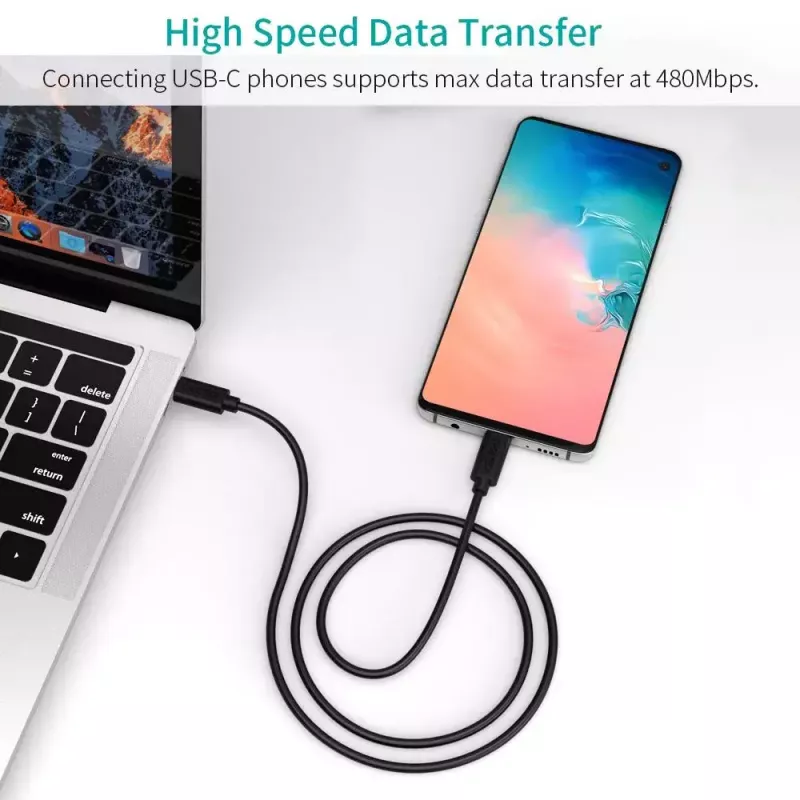 Kabel USB Choetech CC0002 USB 2.0 1 m USB-C Czarny
