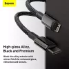 Kabel Baseus Tungsten Gold 1 m Czarny Lightning na USB C