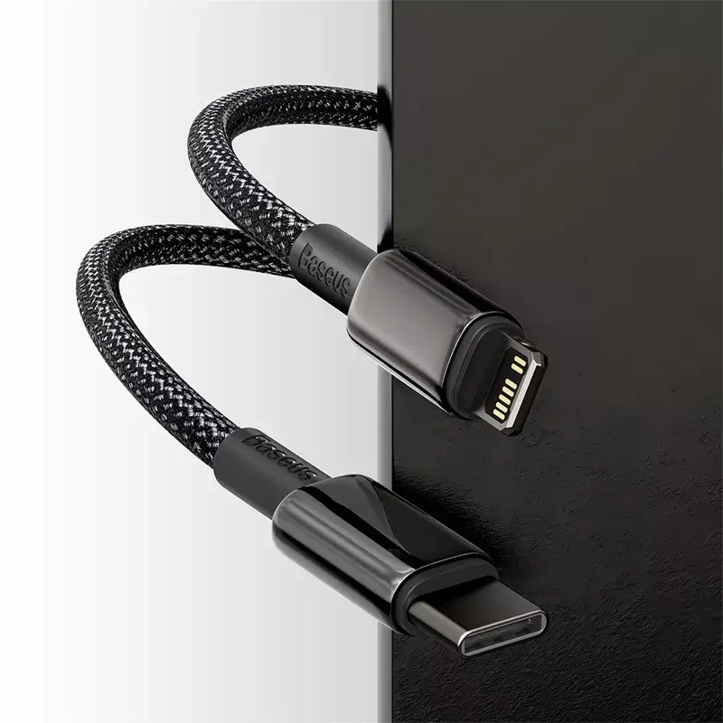 Kabel Baseus Tungsten Gold 1 m Czarny Lightning na USB C