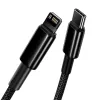 Kabel Baseus Tungsten Gold 1 m Czarny Lightning na USB C